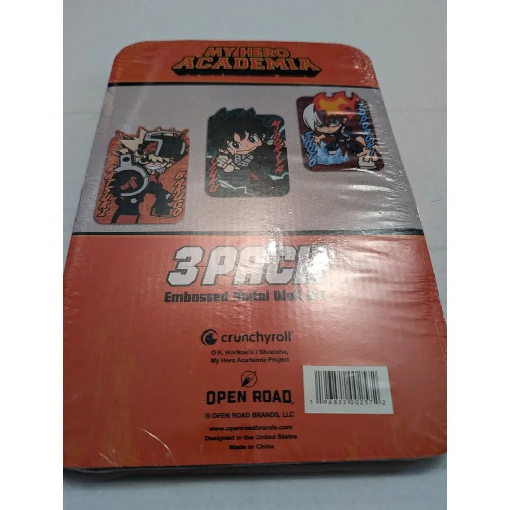 My Hero Academia Embossed Metal Wall art 3 pack Crunchyroll Open‎ Road Sealed